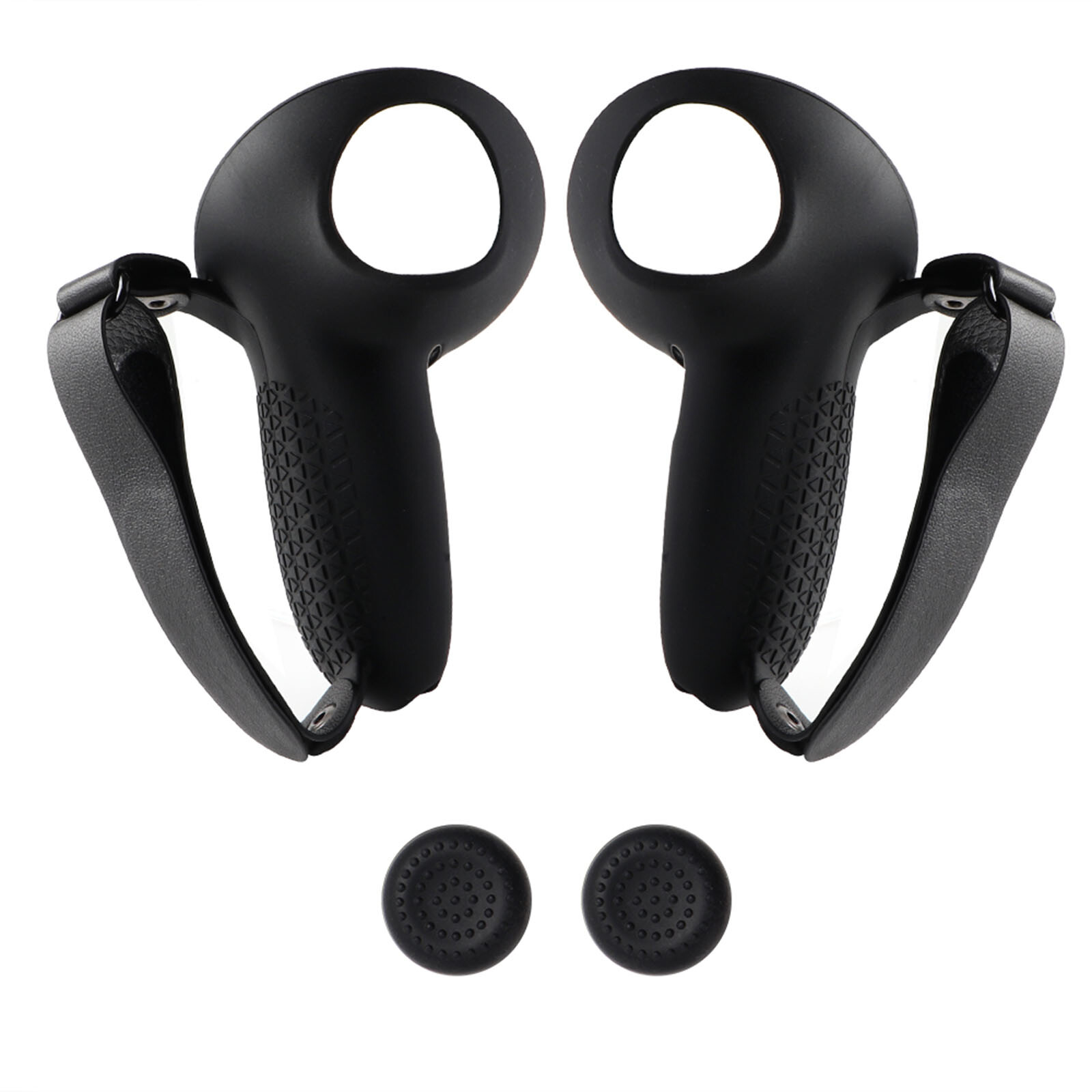 For Quest 3 VR Silicone Handle Grip Cover Controller Case Sleeve Hand Strap Set