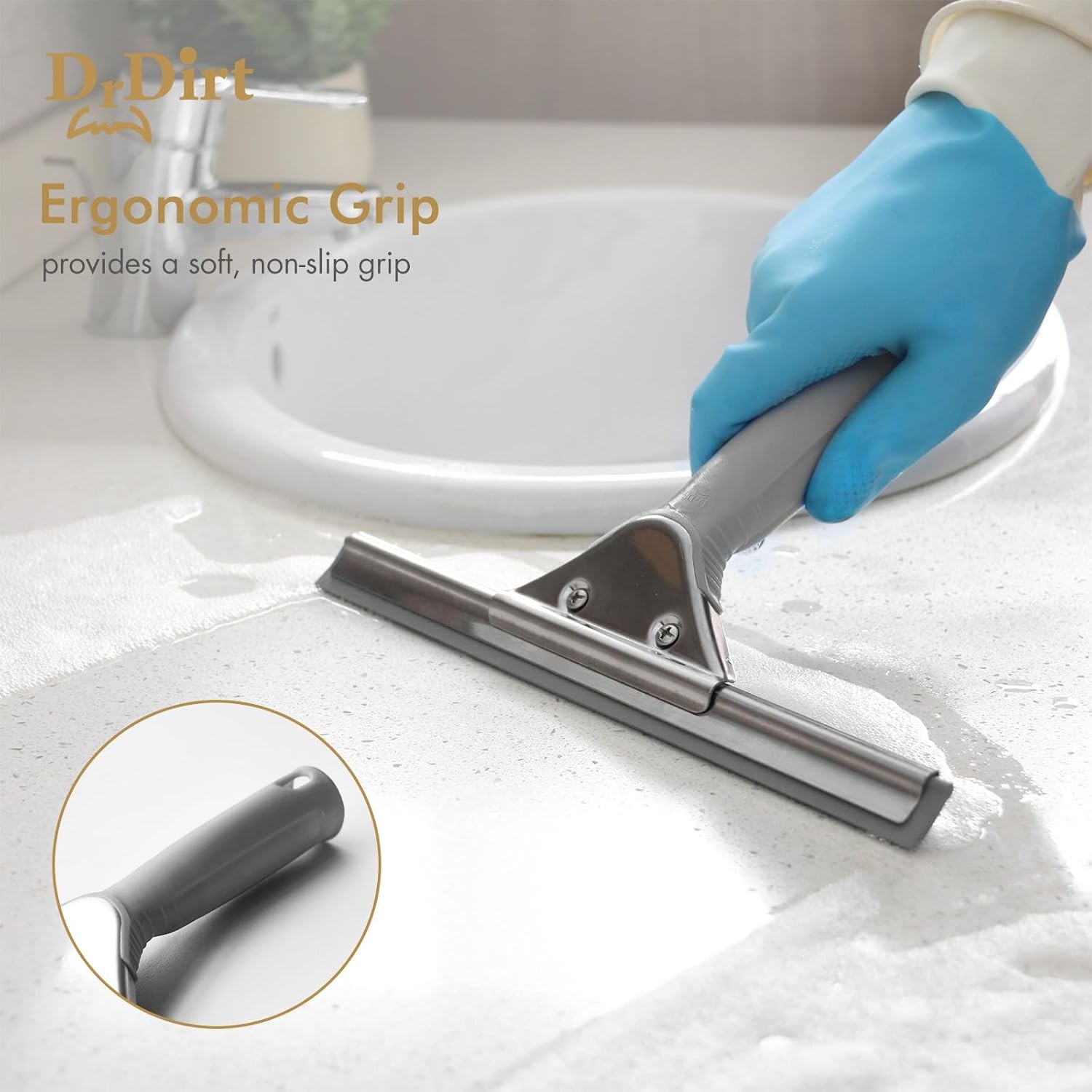 Window Squeegee for Home | 14-Inch Squeegee for Window Cleaning with Ergonomic