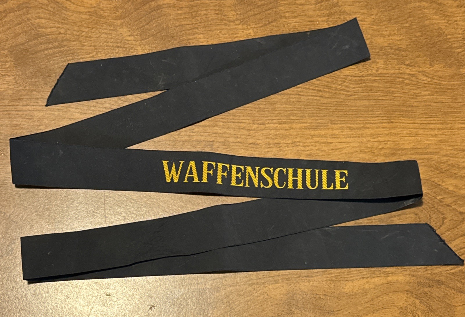 German Post WWII Kriegsmarine Cap Tally Waffenschule