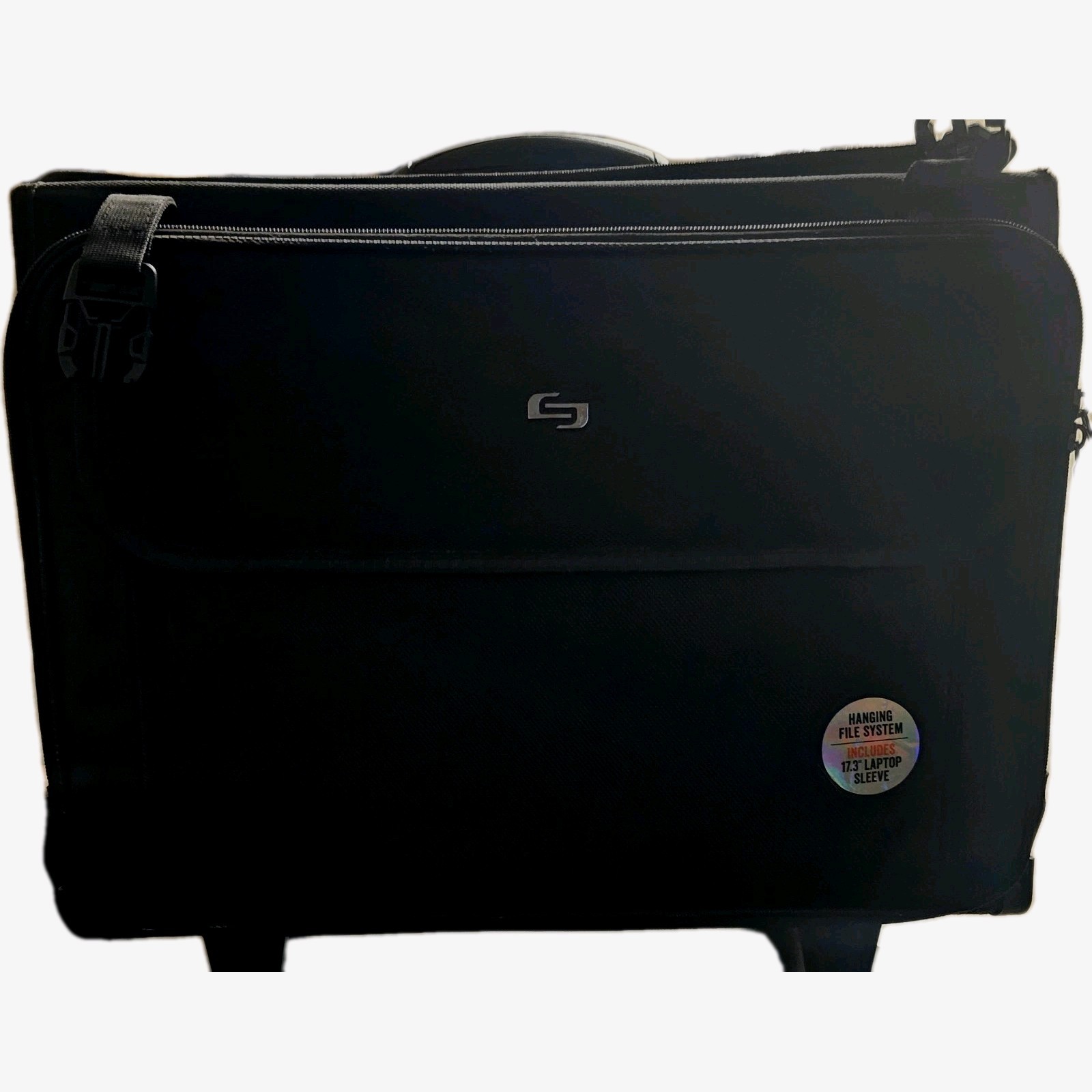 LAPTOP BRIEFCASE 17.3"Solo New York Rolling Briefcase Laptop Case Black 18x14x4