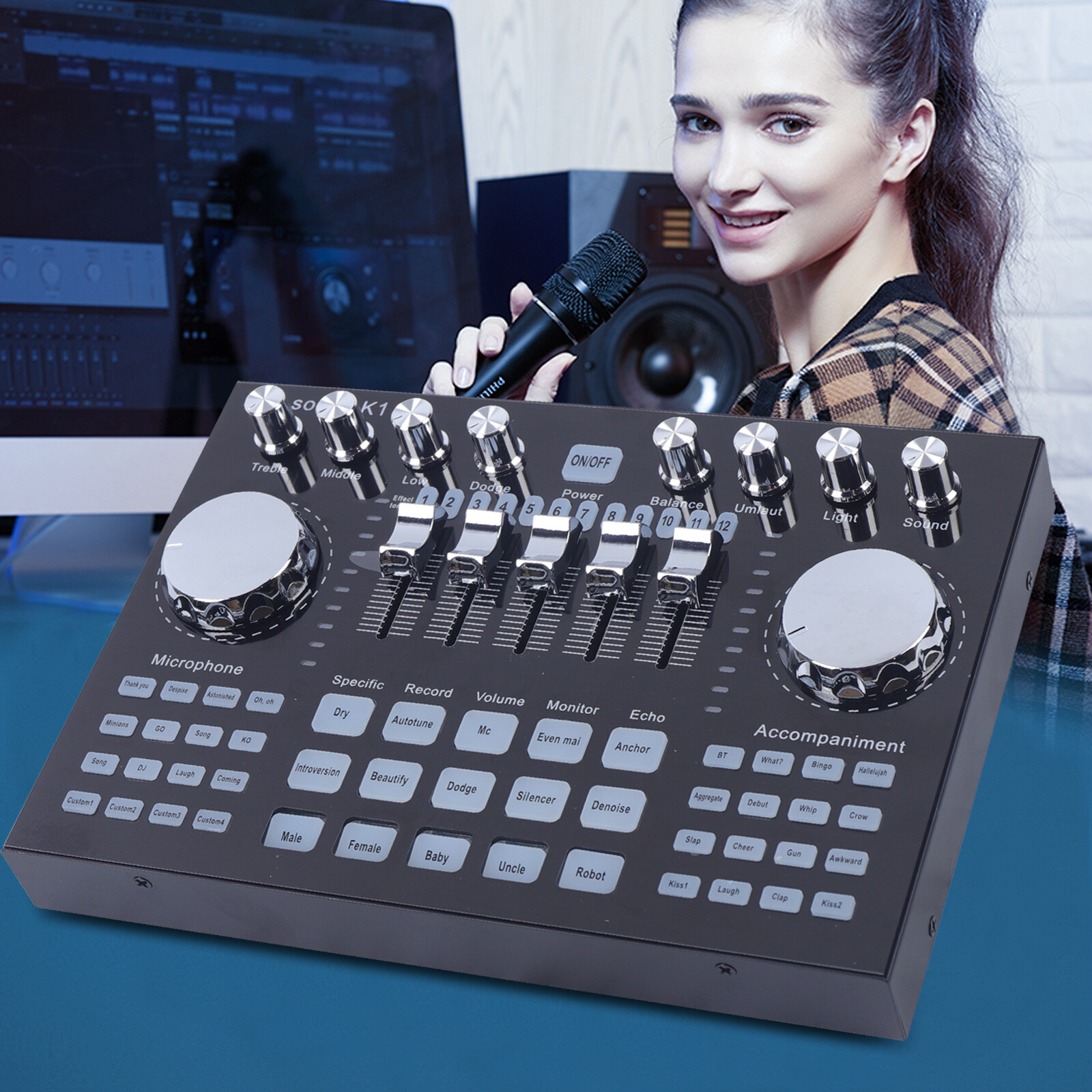 2/8 Channel Bluetooth Live Studio Audio Mixer Mixing Console USB Professional