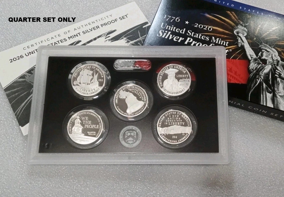 2026 S Silver Proof Quarter Set from 26RH Silver Proof Set w/ box & COA