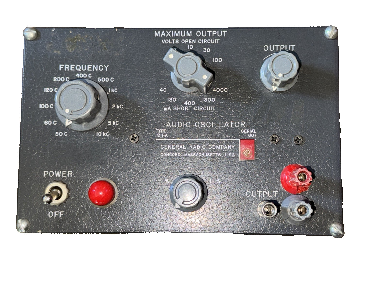 General Radio 1311-F Audio Oscillator Tested Works Great See Pics Opened Up (F!)