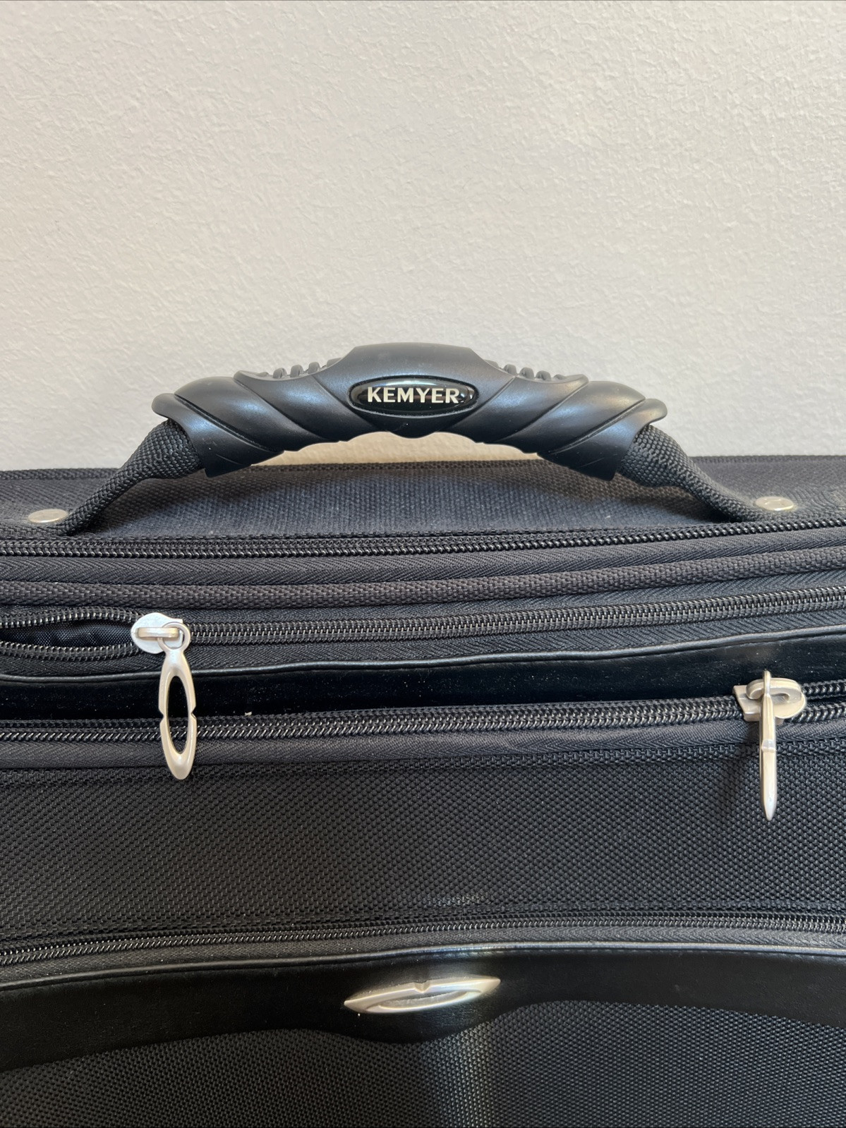 Kemyer Black Briefcase Carry On Handle Padded Strap Compartments Large