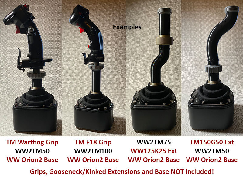 Winwing Joystick Base to Thrustmaster Joystick Grip Conversion Extension
