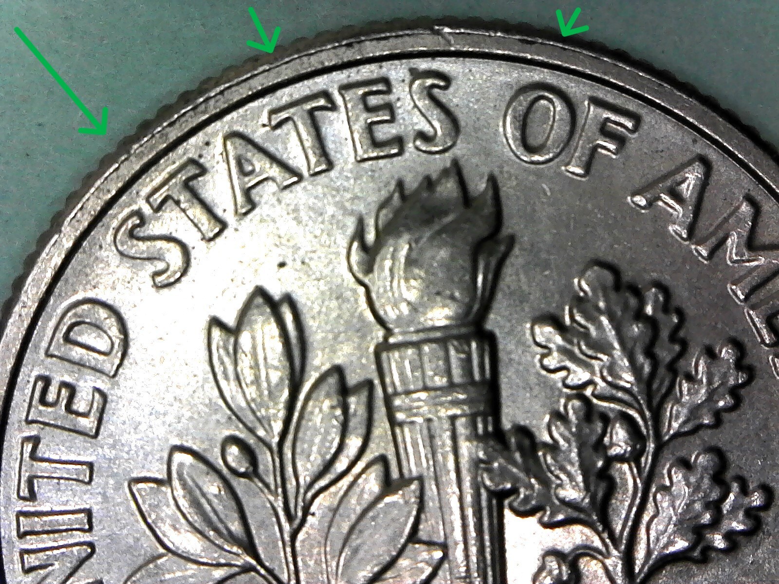 2021 Misaligned Off Center Obverse Reverse Dime