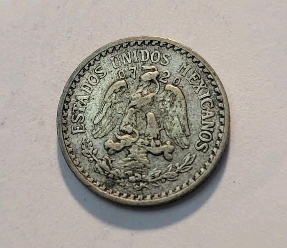 1926 Mexico 10 Centavos World Silver Coin