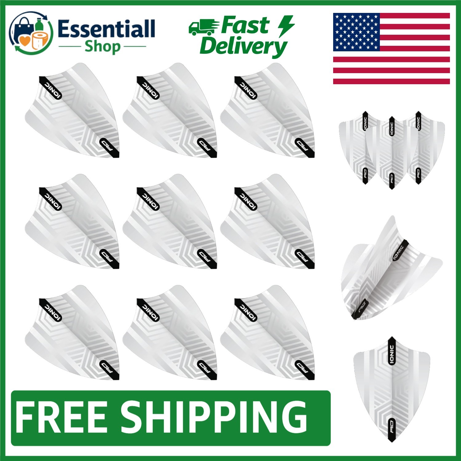 9 Extra Thick Freestyle Dart Flights - Superior Aerodynamics for Perfect Throws