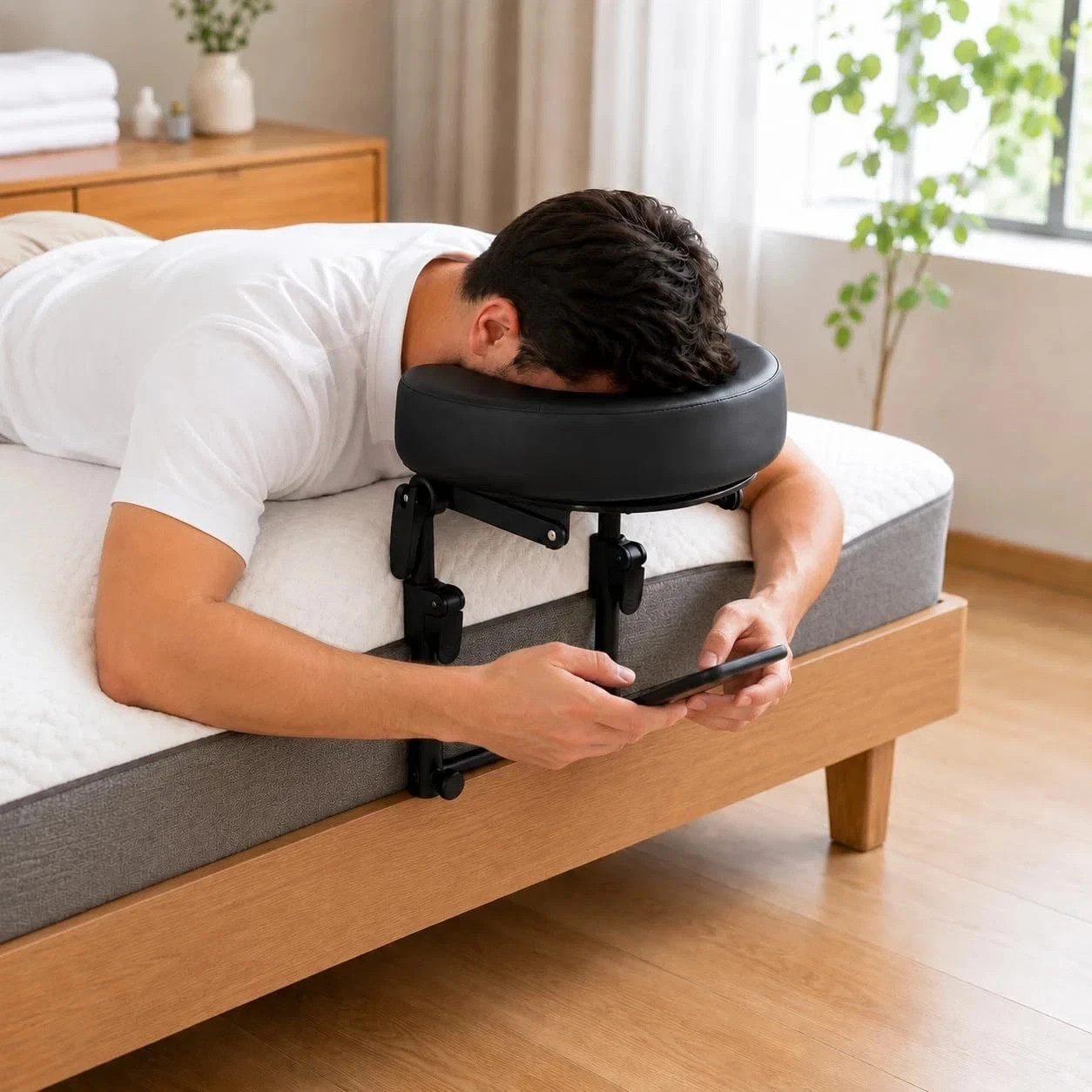 Massage Headrest for Bed, Massage Home Mattress Top Massage Bed Head Extension K