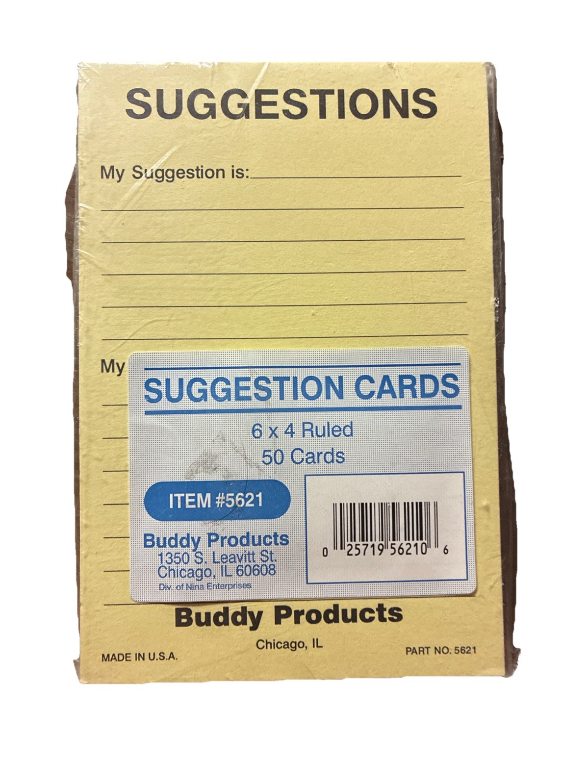 Buddy Products - Suggestion Cards - NOS