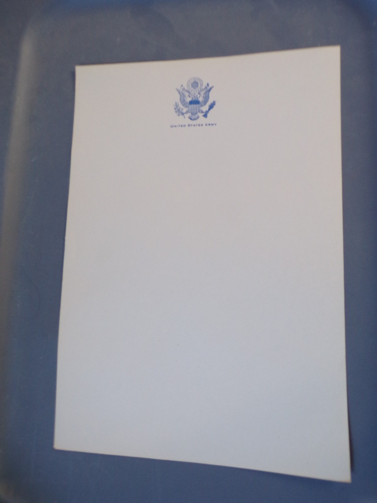 Vintage United States Army Symbol / Seal ( Eagle Shield) Letterhead  - Unused