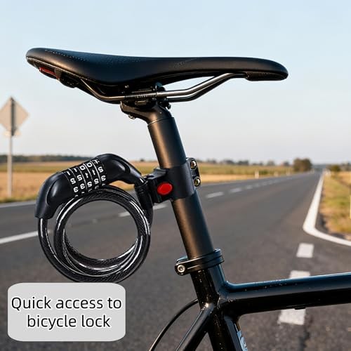 Universal Bike Lock Holder Mount - 3PCS Adjustable U-Lock Frame Bracket for
