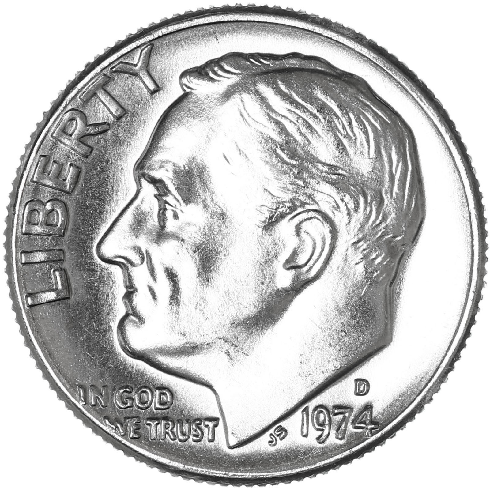 1974 D Roosevelt Dime BU US Coin