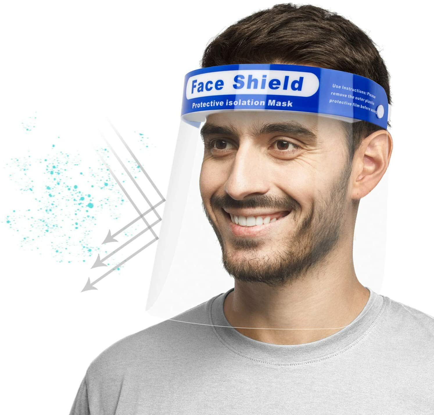 (20-PACK) Face Shield - Anti-Fogging -Transparent - # FACE-02.HAW
