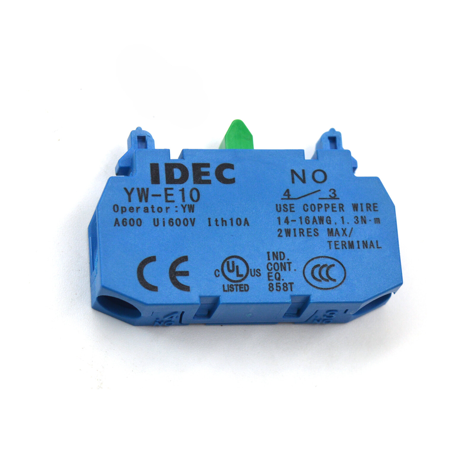 IDEC YW-E10 Contact Block 1NO for CW & YW Selector Switch New 1PCS