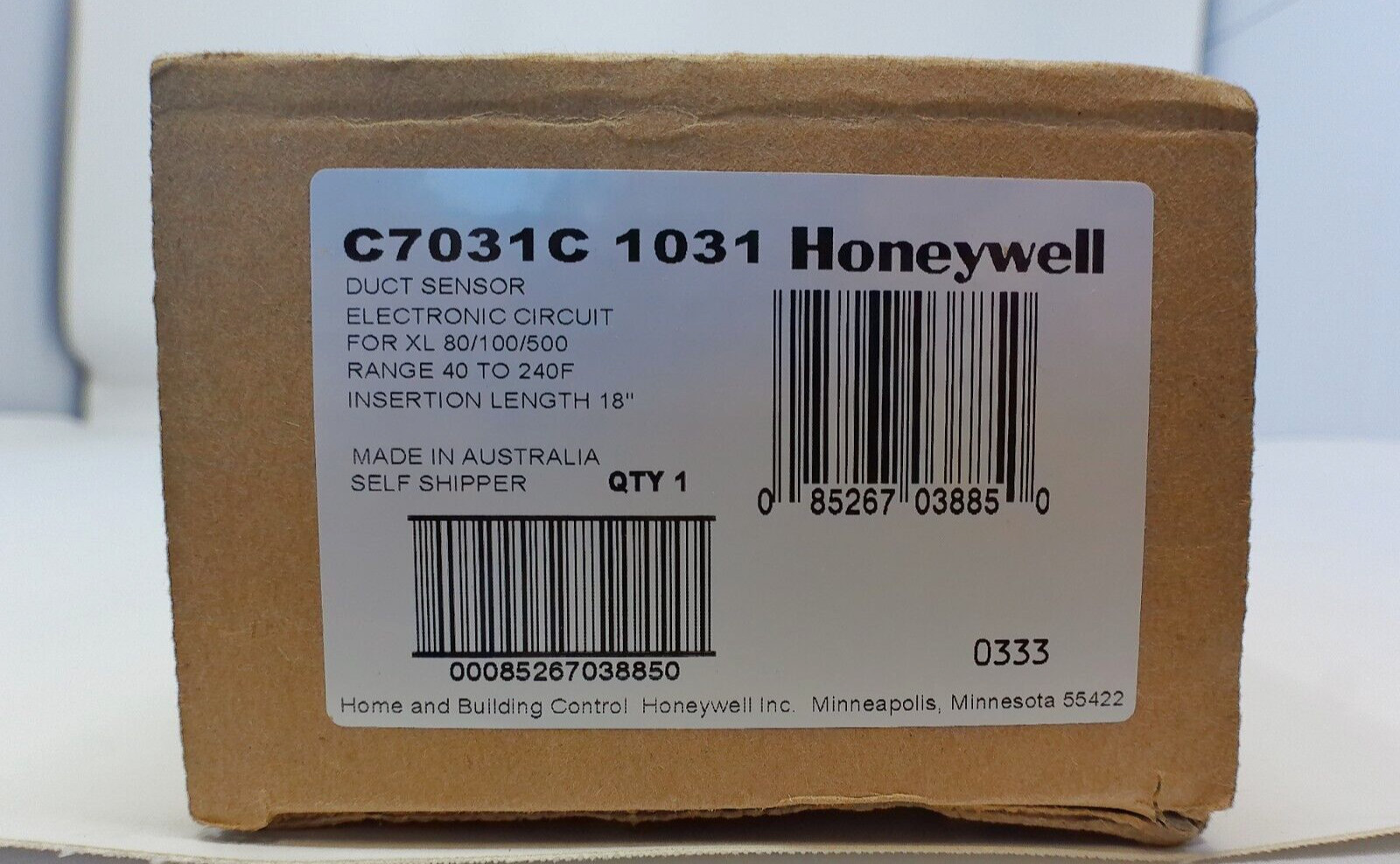 Honeywell C7031C 1031 18" Duct Sensor