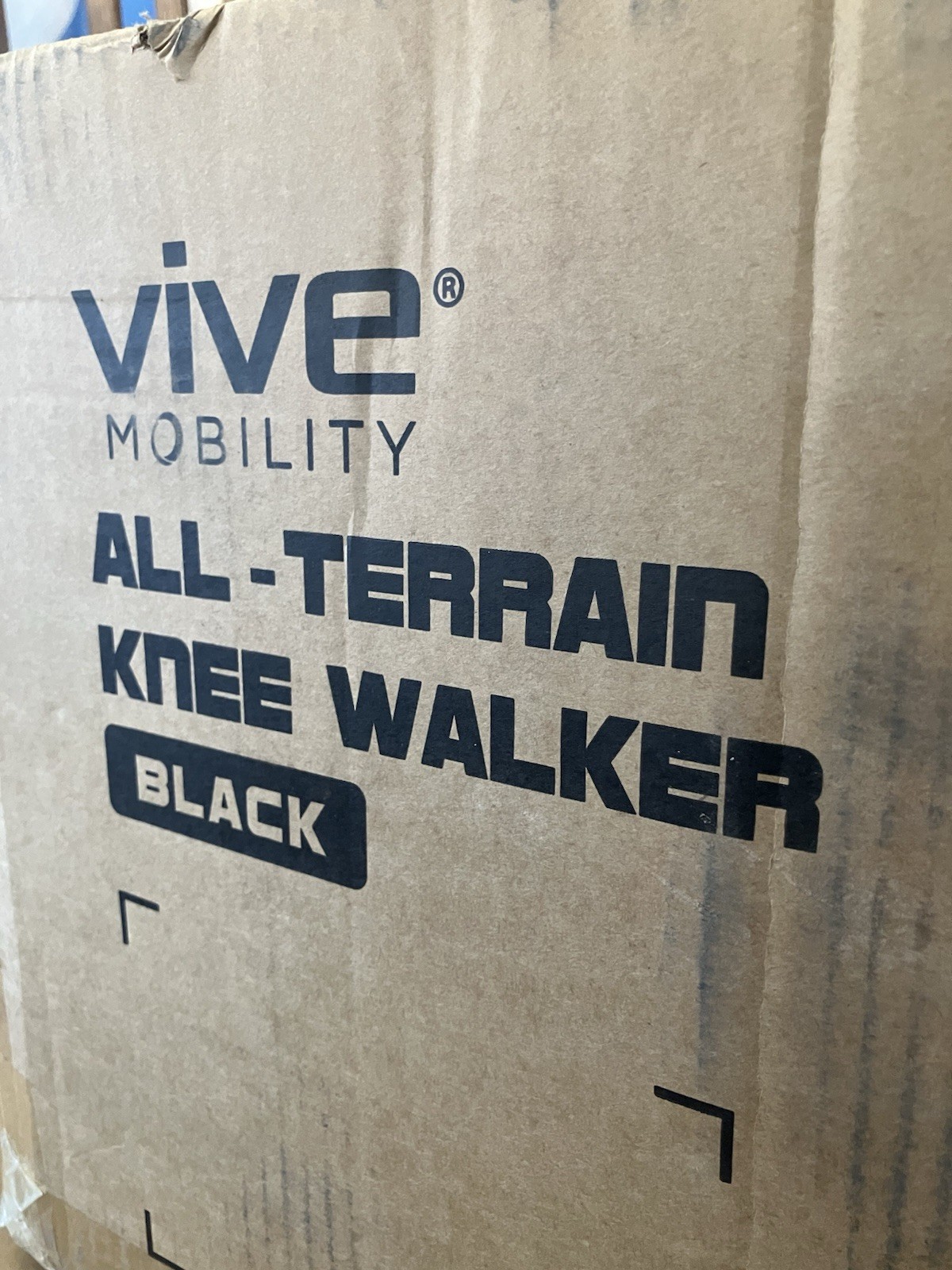 Vive All Terrain Knee Walker - 350 Lbs - Black * New * Open Box