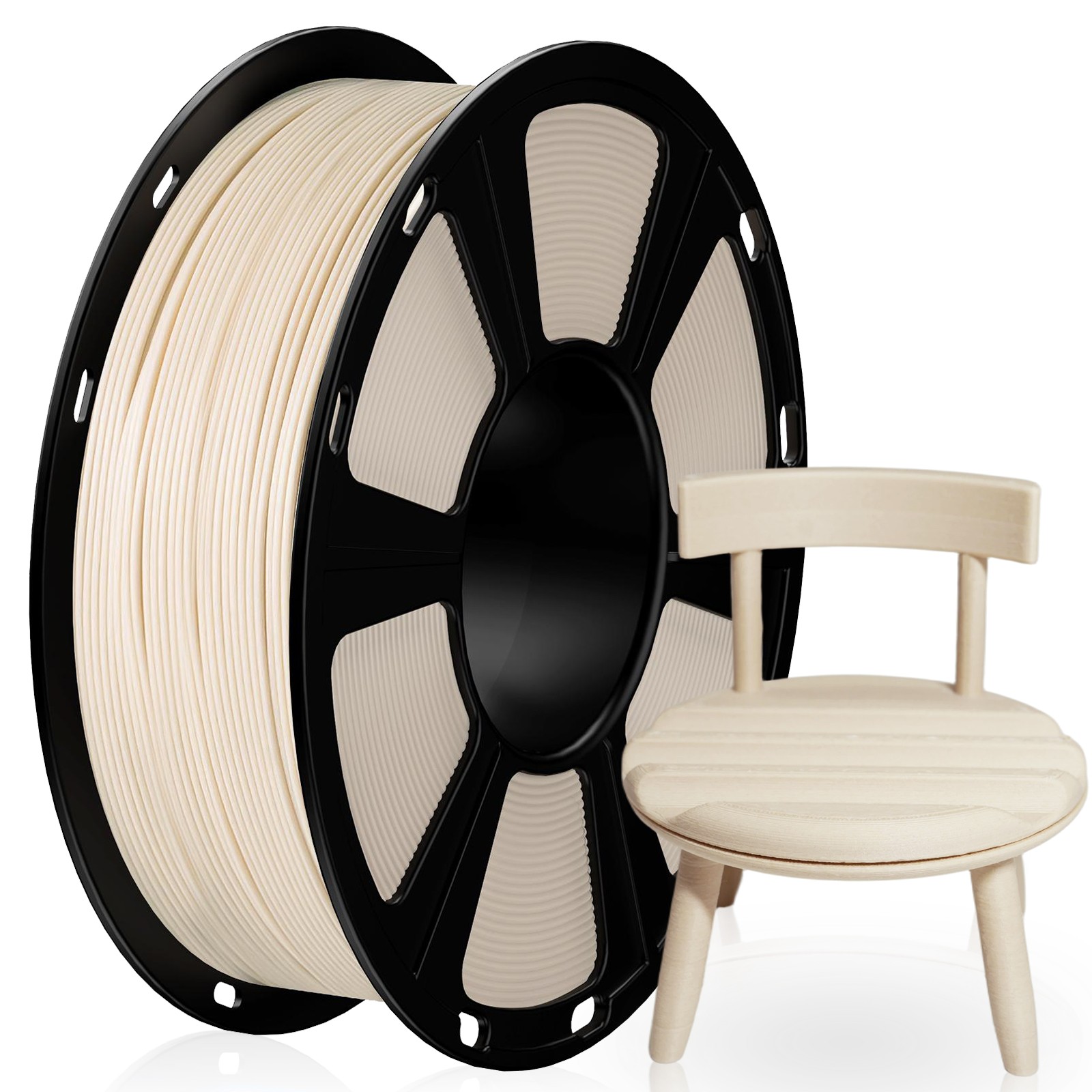 Wood Poplar PLA GEEETECH 3D Printer Filament 1.75mm 1KG Per Roll Consumables US