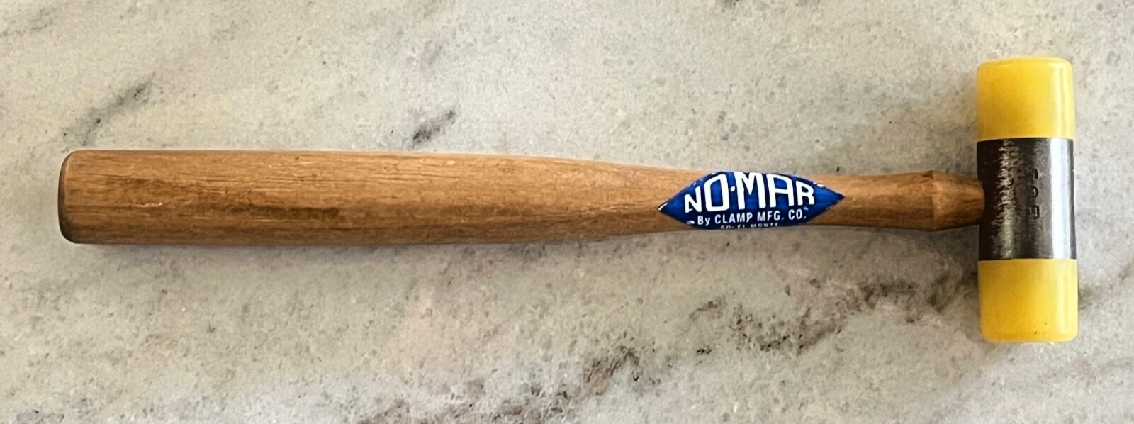 1 new NO-MAR #705 - 5oz Soft Double-Faced Hammer Mallet, Wooden Handle w/ Yellow