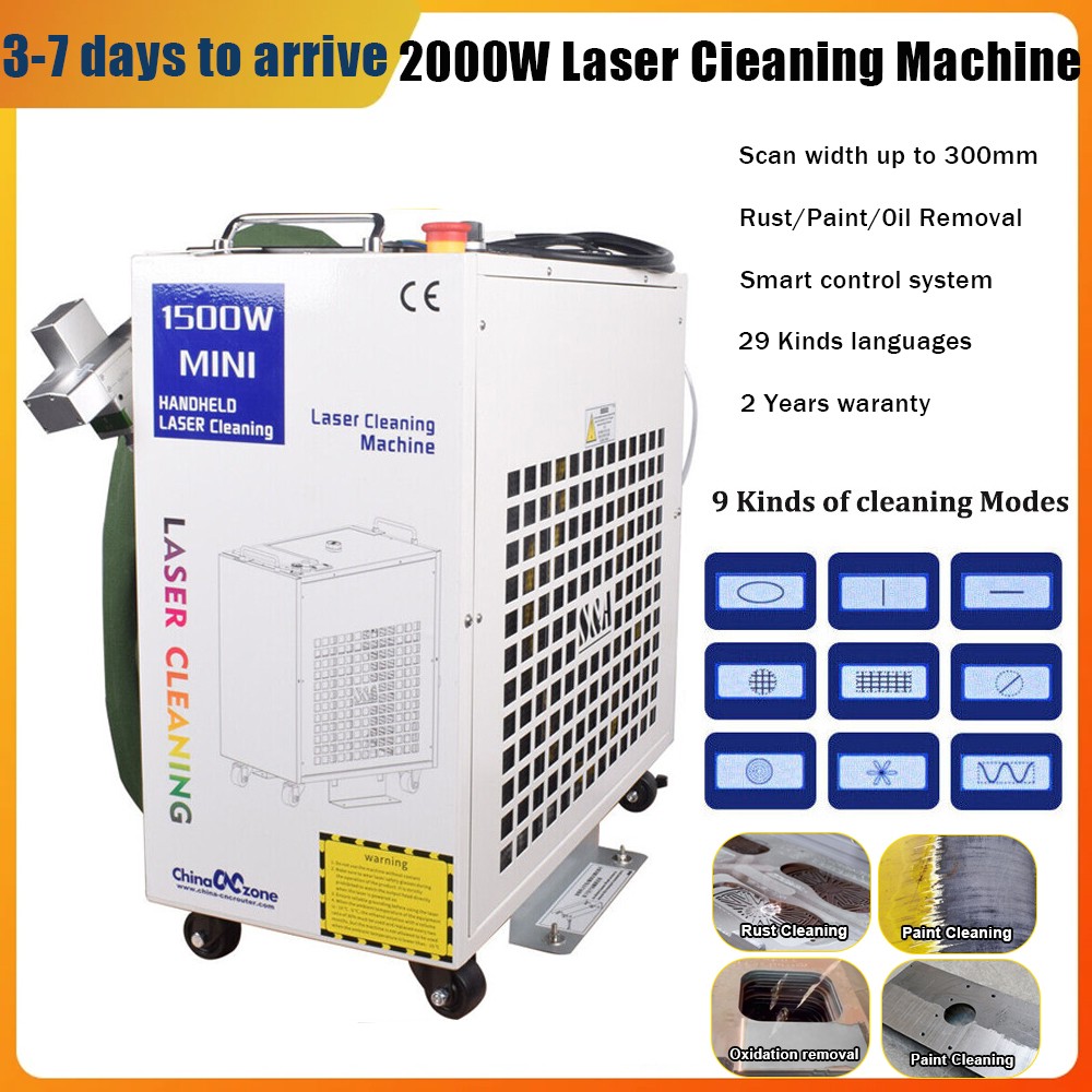 2000W Laser Rust Removal Laser Cleaning Machine Remove Oil Paint Industrial