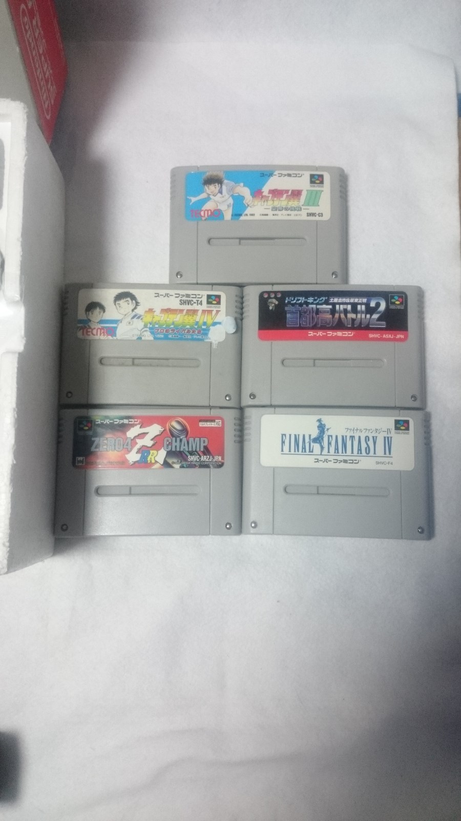 complete! 5Games+Nintendo Super Famicom Console System Boxed Ship Free!