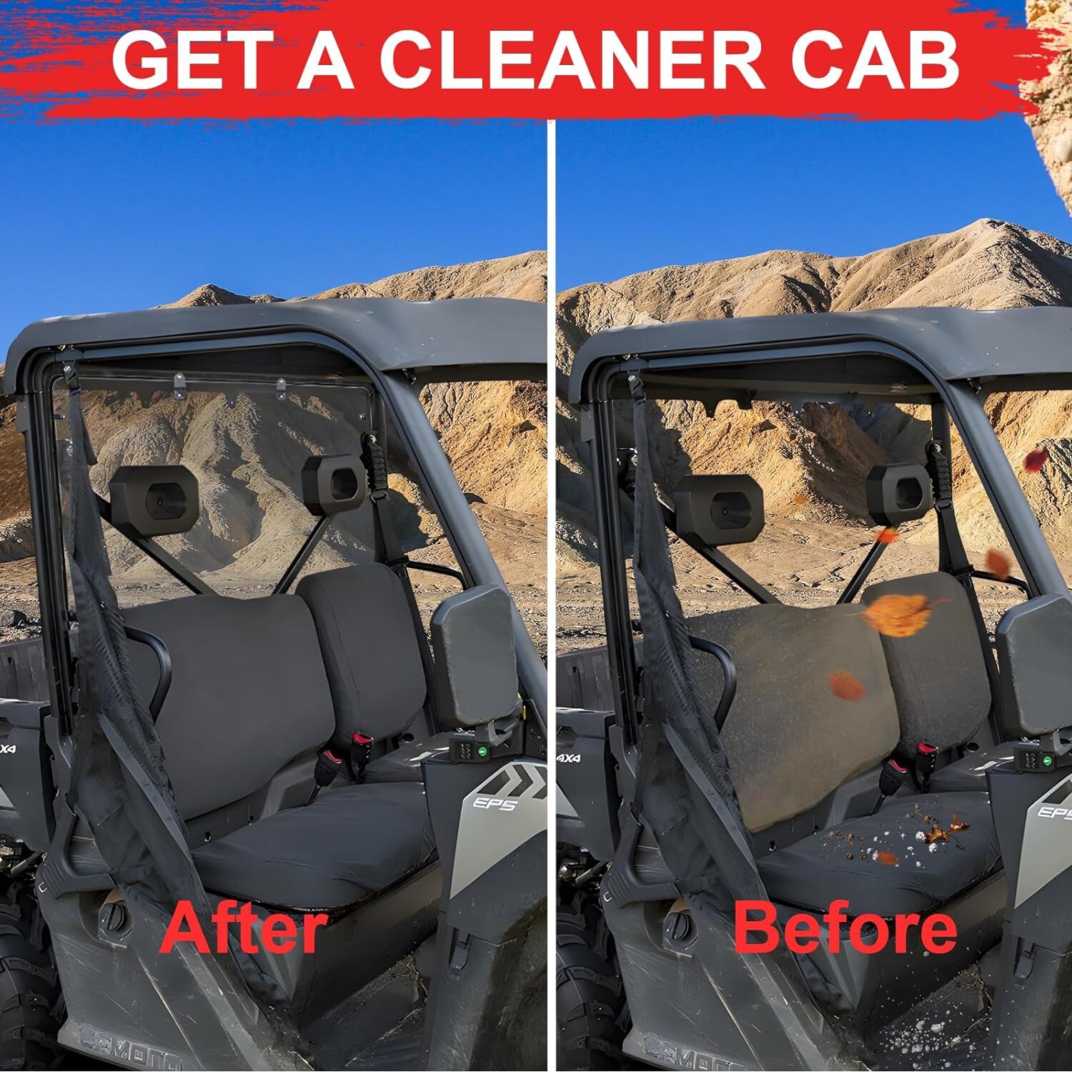 Lightly Tinted Rear Windshield for 2021+ CFMOTO UForce 600 Back Window