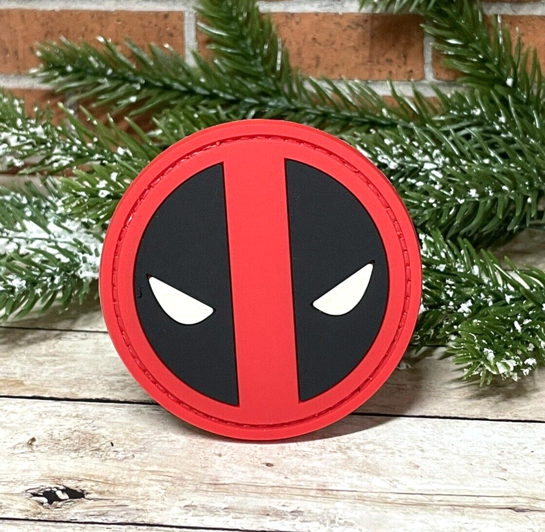 Deadpool PVC Patch - Deadpool Glow in the Dark Eyes Tactical Morale Patch