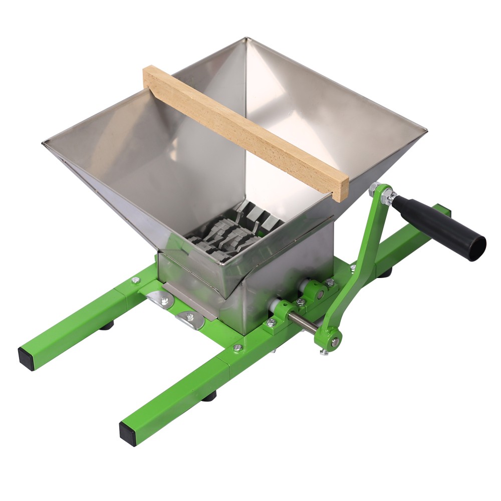 7L Manual Fruit Crusher - Stainless Steel Juicer Grinder for Wine & Cider Making