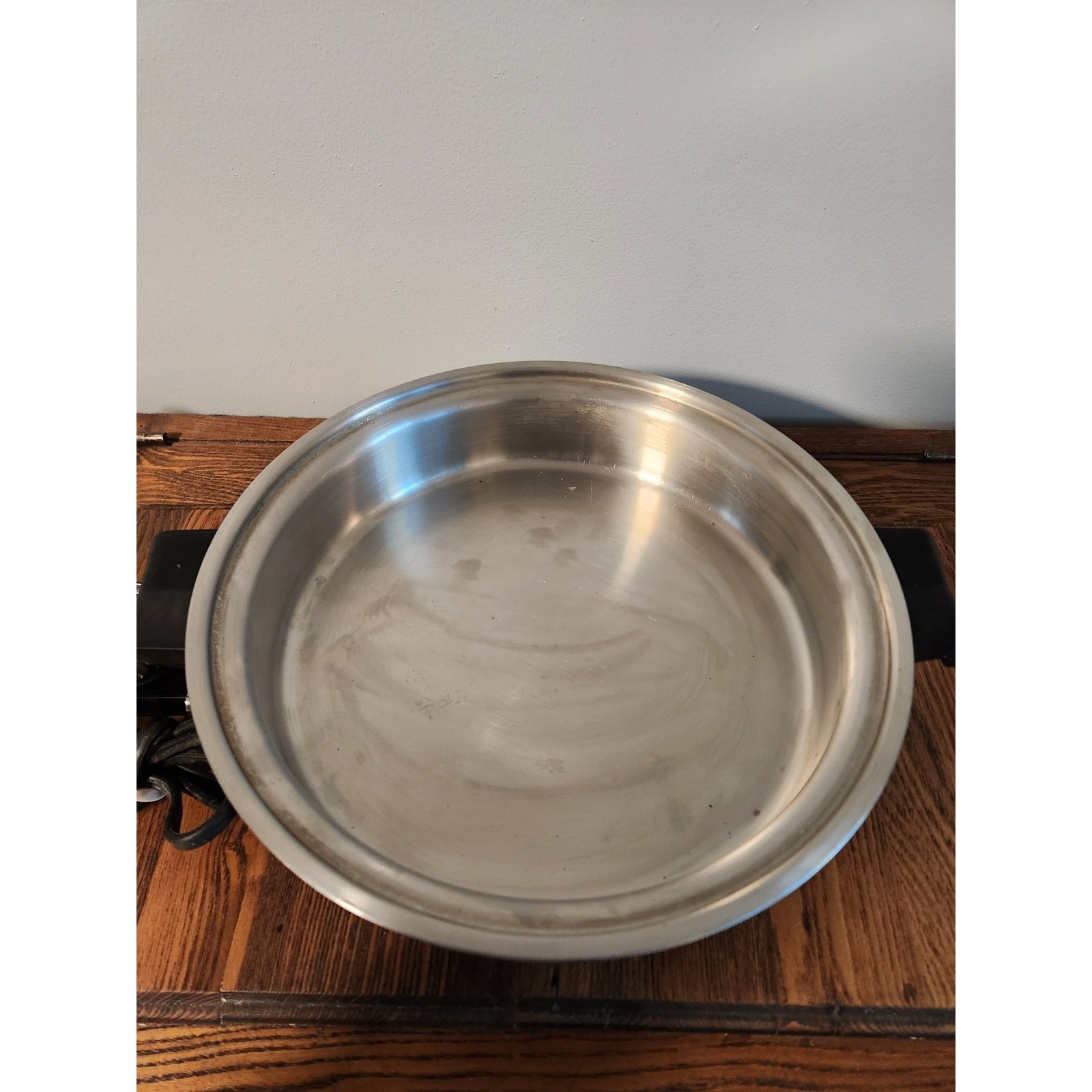 Saladmaster Electric Skillet Fry Pan #7815E with Vapo lid 1996 Vtg