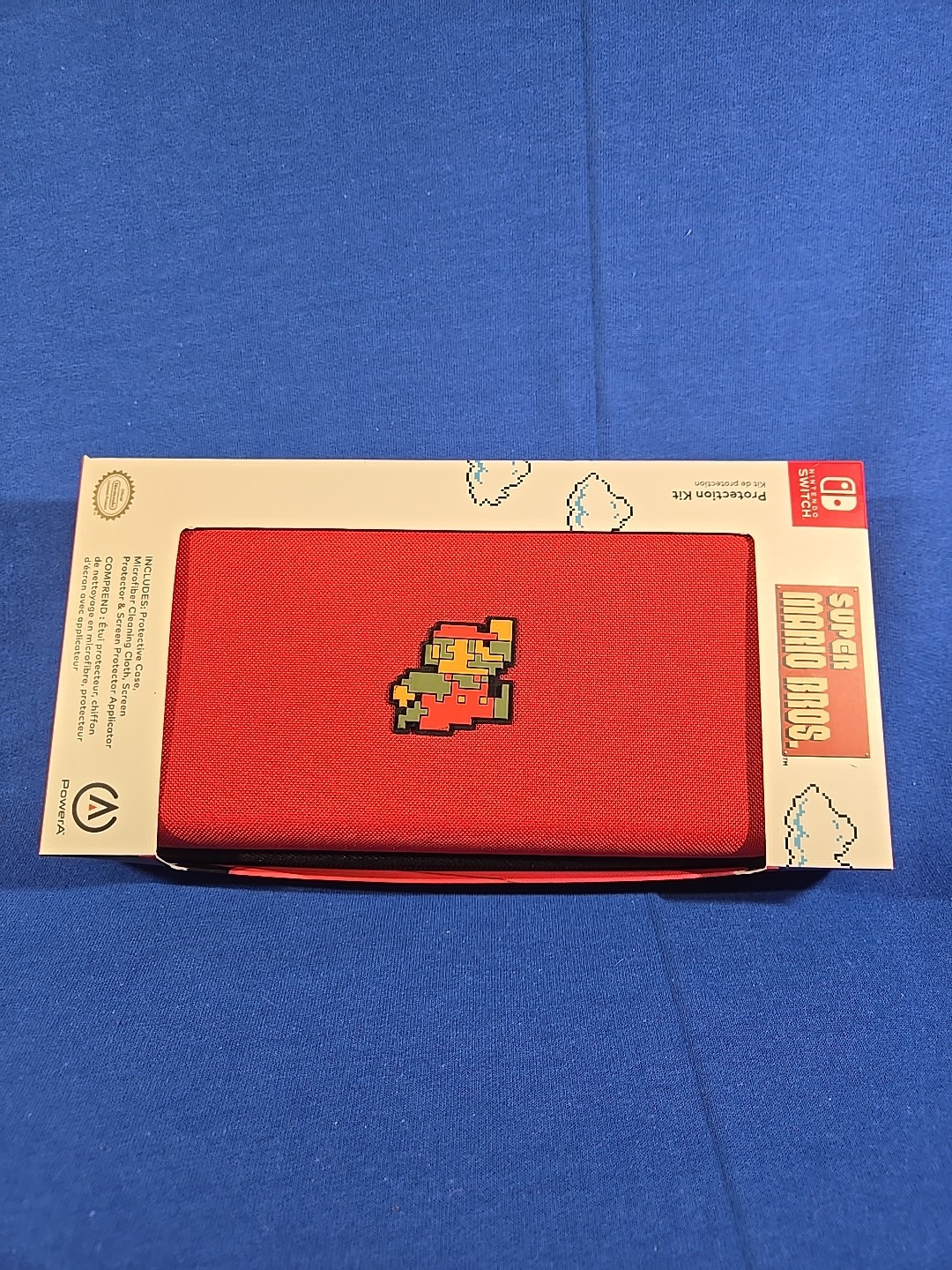 Nintendo Switch Protection Kit -Case & Screen protector -8bit Mario theme - NEW