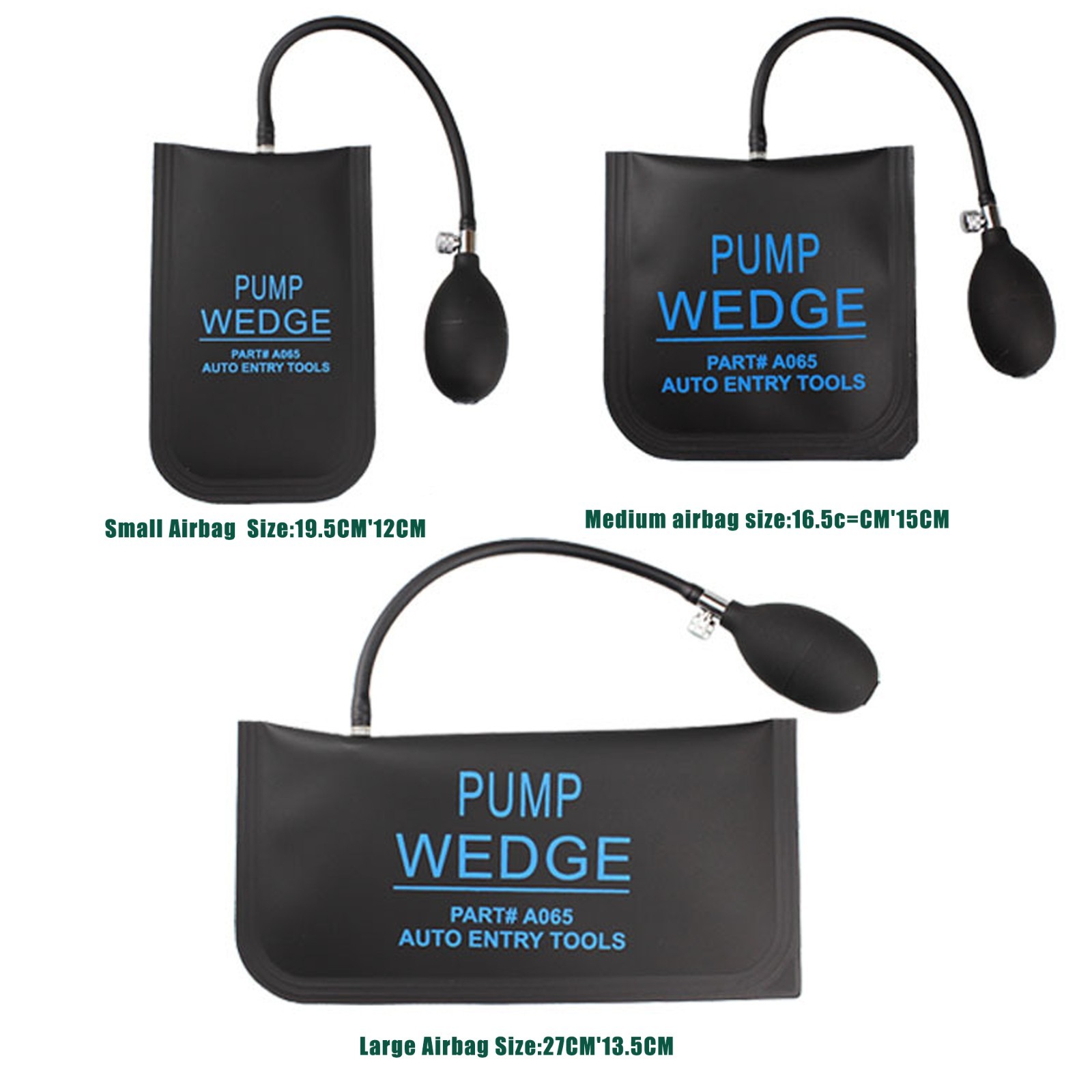 Door Window Alignment Air Pump Bag Kit Inflatable Wedge Spacer 3PCS Set