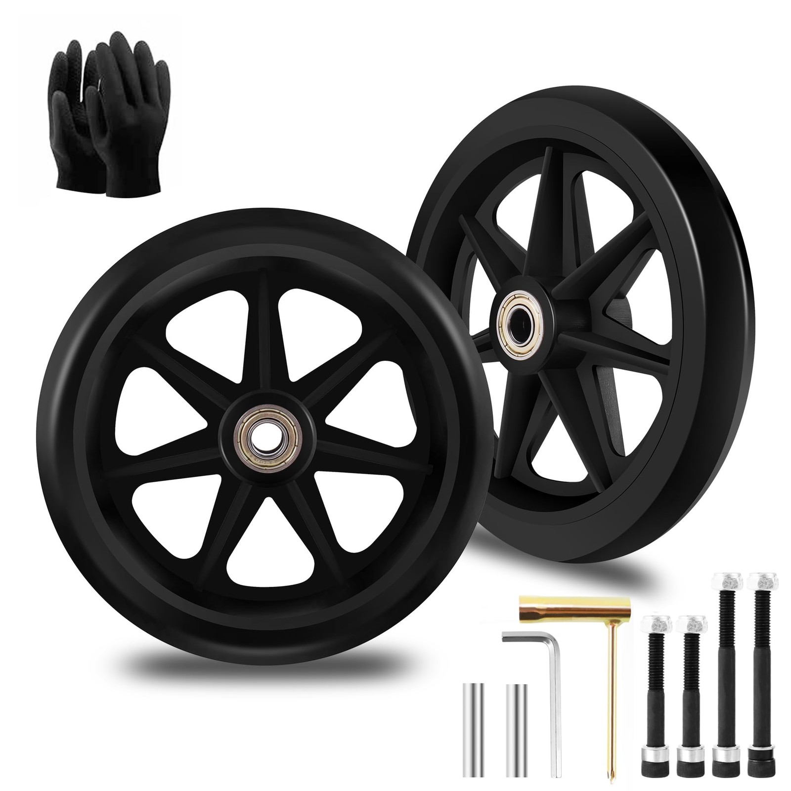 2Pcs 6 Inch Replacement Wheelchair 6 inch narrow, 6 Narrow 2 Pieces