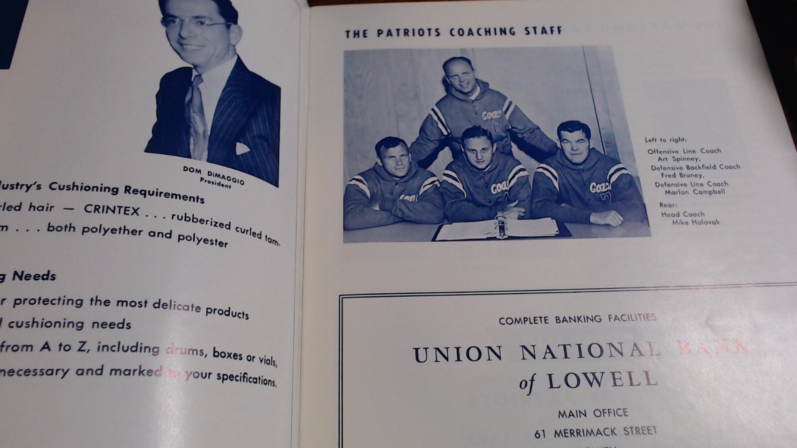 OCT 26 1962 Boston Patriots & RAIDERS Program SHARP CLEAN SHARP