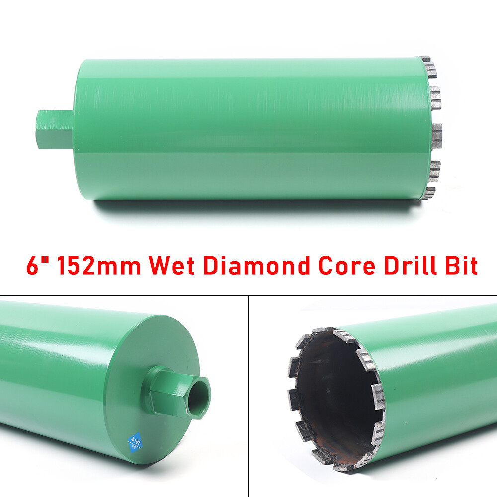 6" Wet Diamond Core Drill Bit 1-1 /4”–7 threads For Hard Concrete Masonry Brick