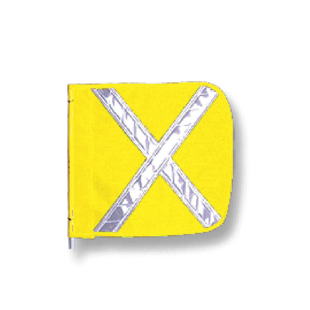 CHECKERS INDUSTRIAL PROD INC FS9025-Y HD Flag,Reflexite X,12x12 In, Yellow 16D83