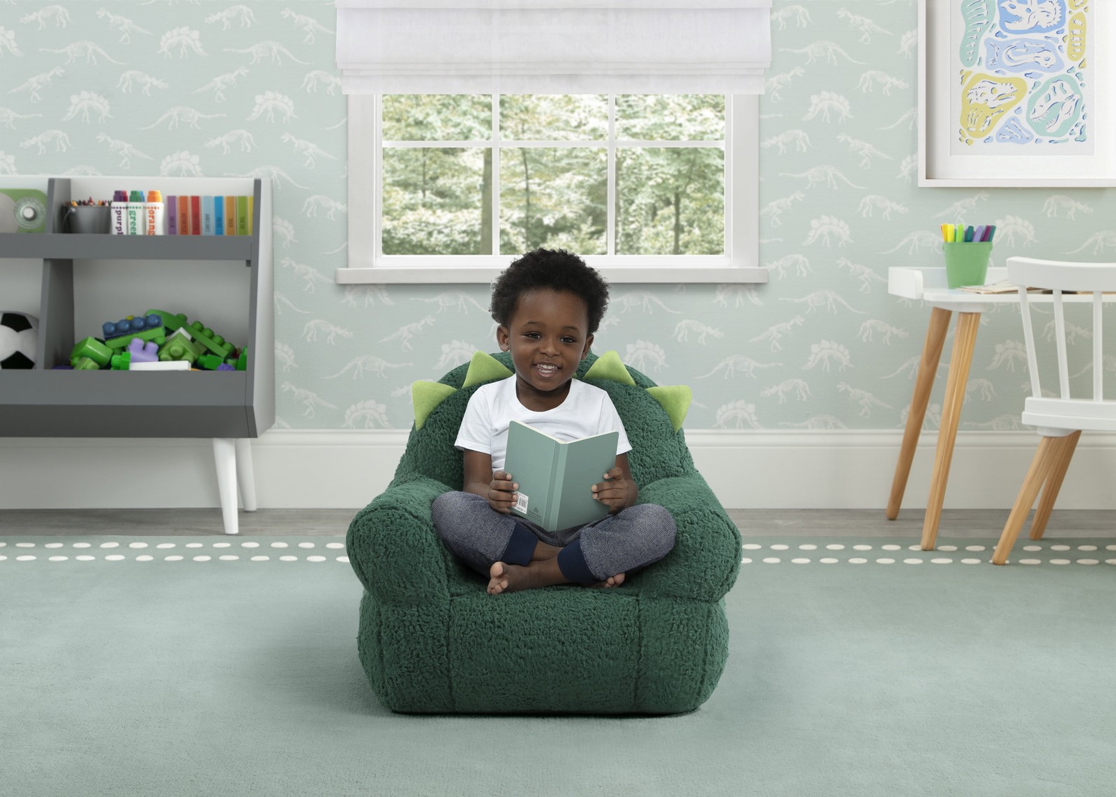 DLT Children Dinosaur Cozee Buddy Chair, Green