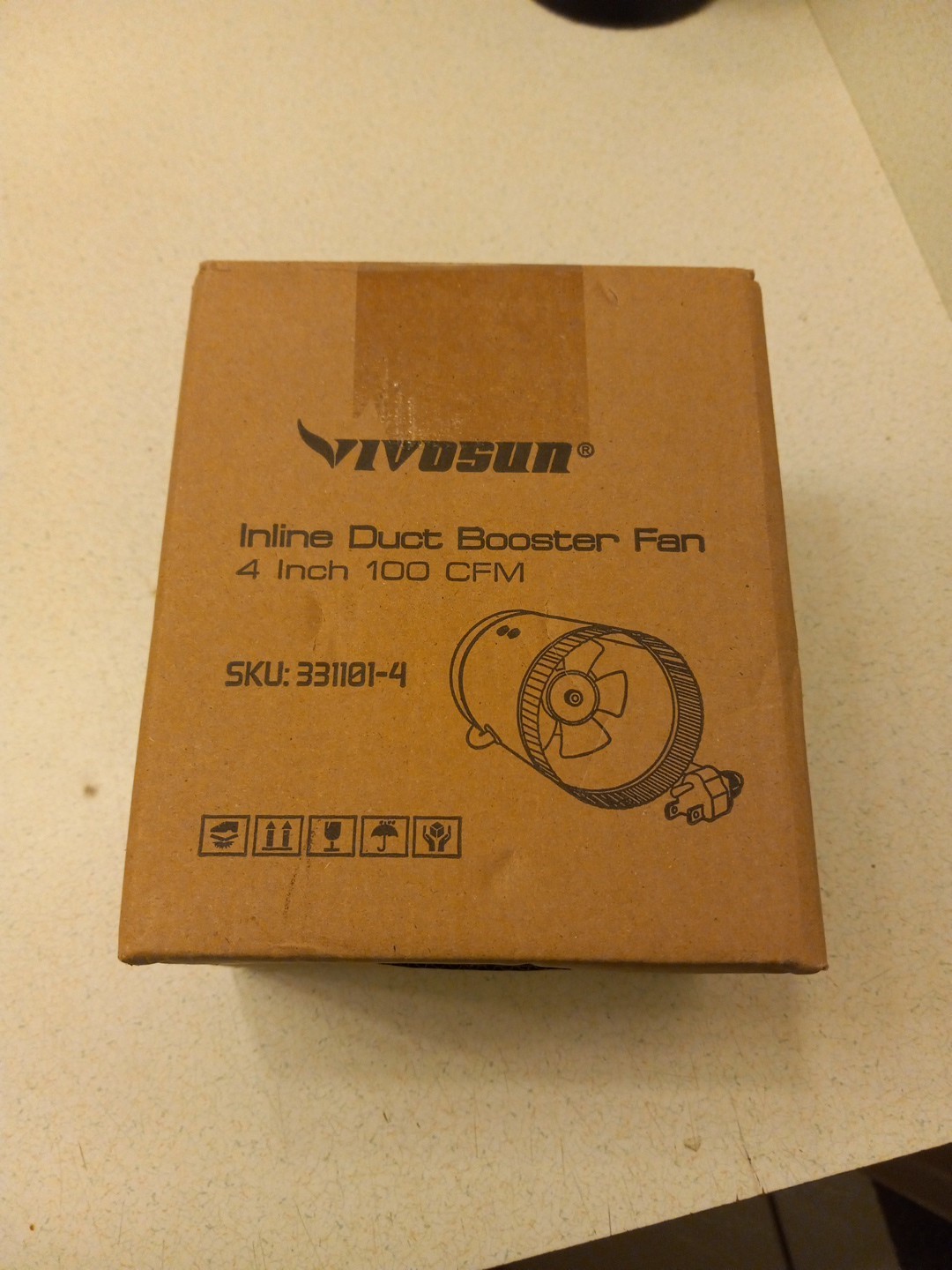 VIVOSUN 4 inch Inline Duct Booster Fan 100CFM, HVAC Exhaust Fan Low Noise 331101