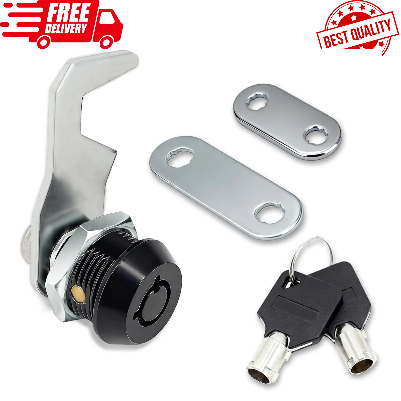 Harbor Freight Tool Cart Lock - Zinc Alloy (5/8 Inch 1 Pack-Black) - Hook Cam