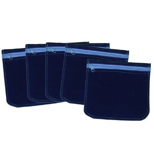Zerust 6" x 6" Silver Jewelry and Coin Anti Tarnish Bag - Pack of 5