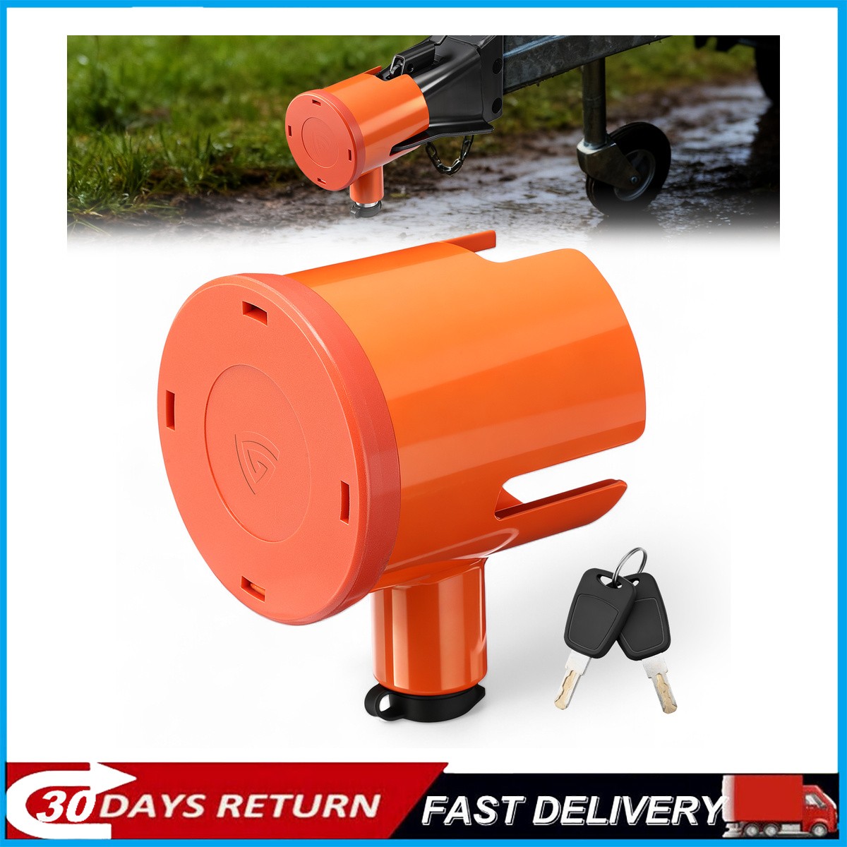 Geartronics Trailer Coupler Lock Fits 2-5/16 Inch Anti Theft for Camper