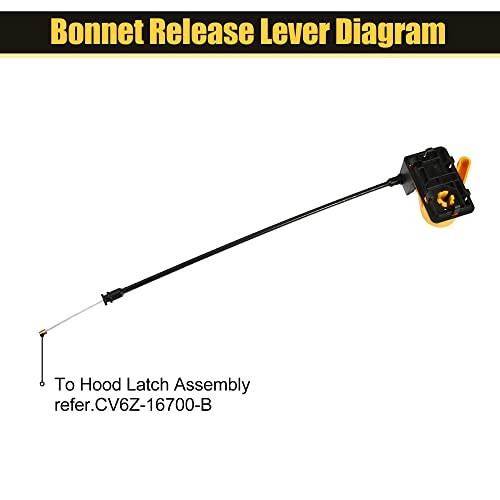 Engine Hood Release Cable for Ford Focus 2012 2013 2014 2015 2016 2017 2018