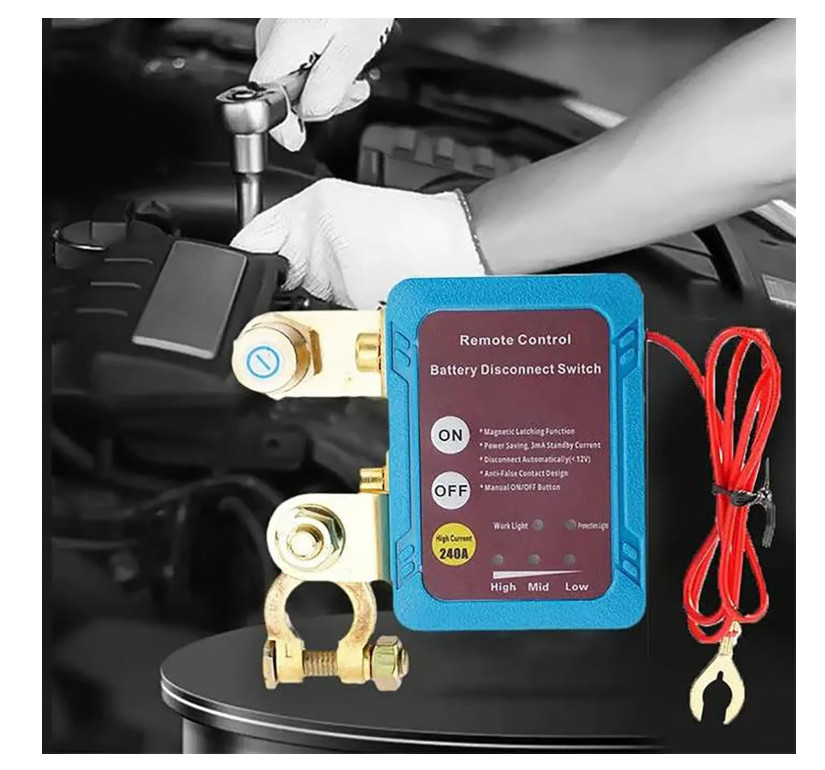 Battery Disconnect Switch, Remote Control Battery Kill Switch Car Anti Theft New