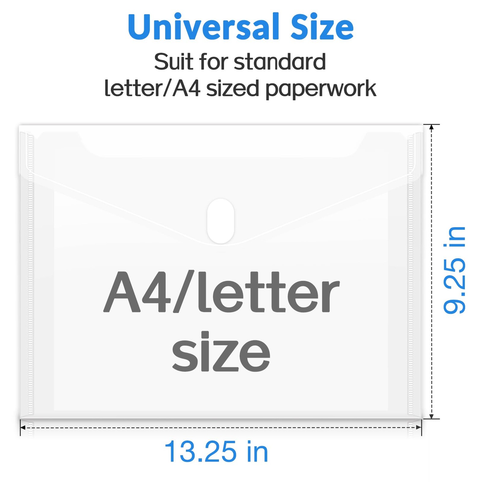 20 Pack Plastic Envelopes File Folders, Rainforced Clear Folder Important Doc...