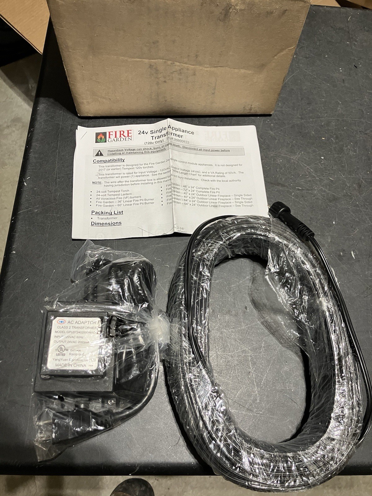 Fire Garden Single Ignition Transformer 94800833