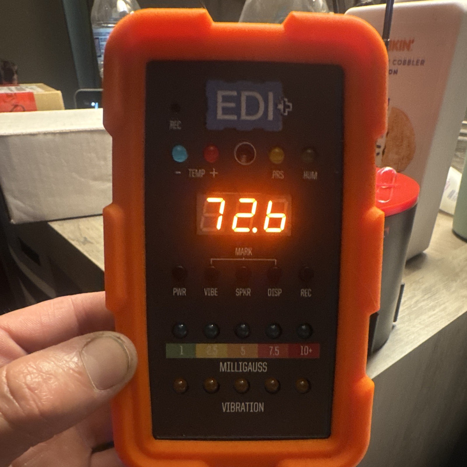 EDI+ Triple Axis Gaussmeter EMF Milligauss (mG) Magnetic Field Tester Vibration