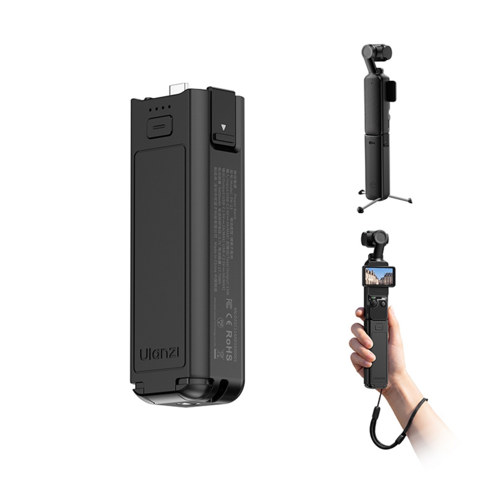 Ulanzi PK-22 Power Bank Handle for DJI Osmo Pocket 4 3 Durable