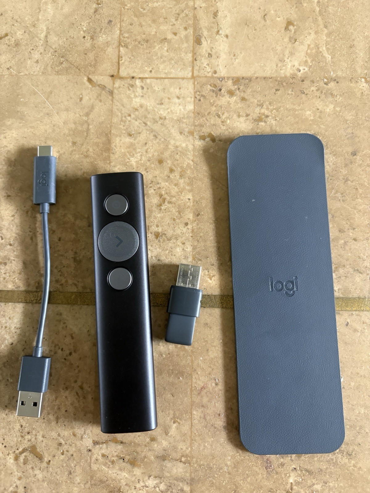 Logitech Spotlight Presentation Remote Pointer, Black, Wireless Range 10m
