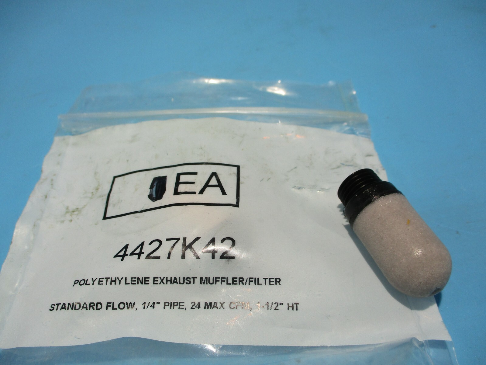 NEW PARKER 4427K42 POLYTHYLENE EXHAUST MUFFLER/FILTER 1/4" PIPE