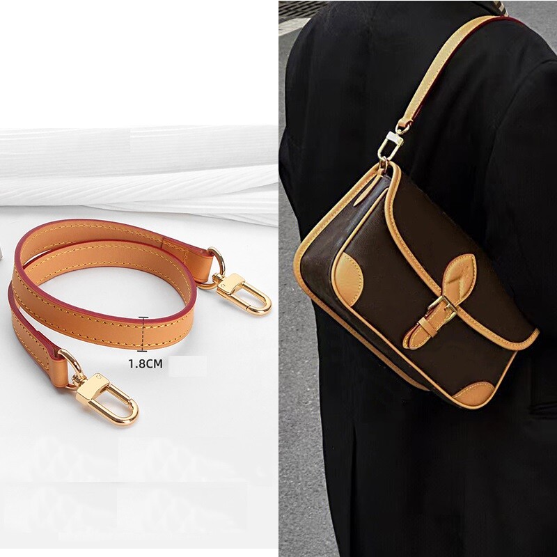 Vachetta Leather  Shoulder Bag Removable  Strap +Protector Fit for LV DIANE