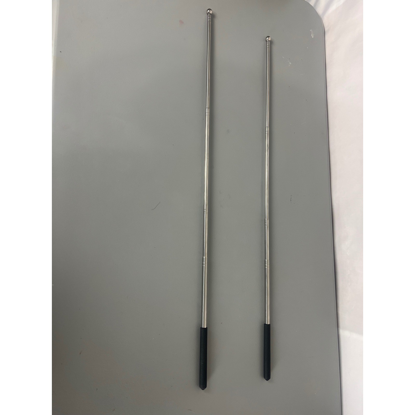 2 Pack Retractable Telescopic Teacher Pointer Hand Presenter Classroom Silver